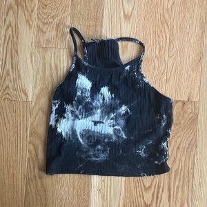 SHEIN Black and White Tie-Dye Camisole